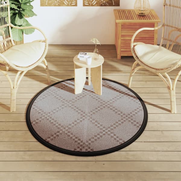 Utomhusmatta ARAKIL brun Ø120 cm PP