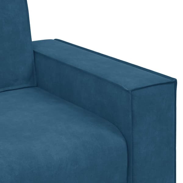 Soffstol blå 100x78x84 cm sammet