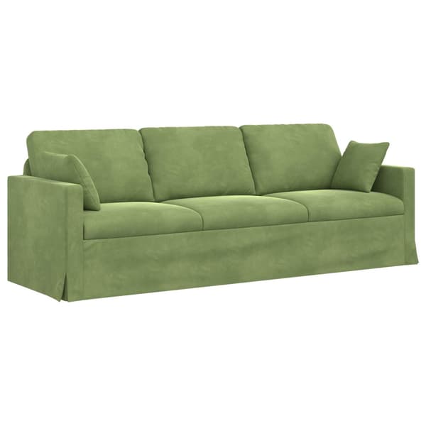 Soffa Ljusgrön 228 x 78 x 80 cm Sammet