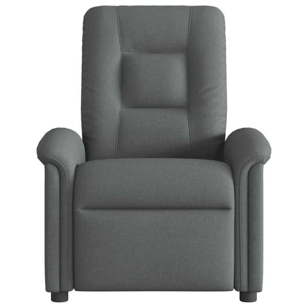 Elektrisk reclinerfåtölj mörkgrå tyg