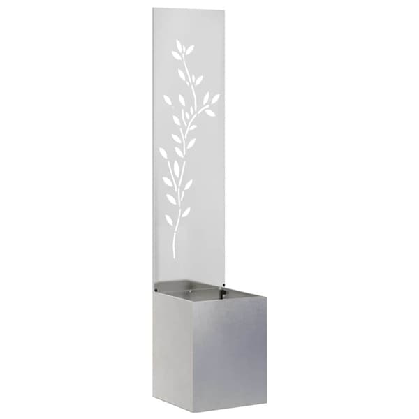 Trädgårds integritetsskärm Blommor Silver 32 x 32 x 150 cm