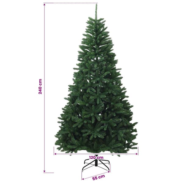 Plast Hingad Julgran 240 cm PVC Medium Grön