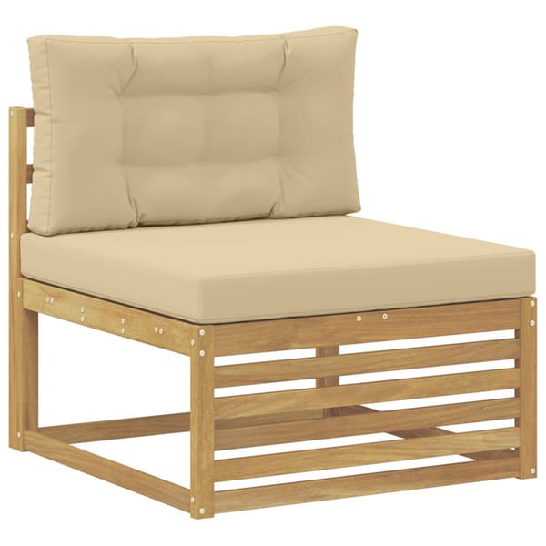 Utomhussoffset 4 pcs Vit och Beige