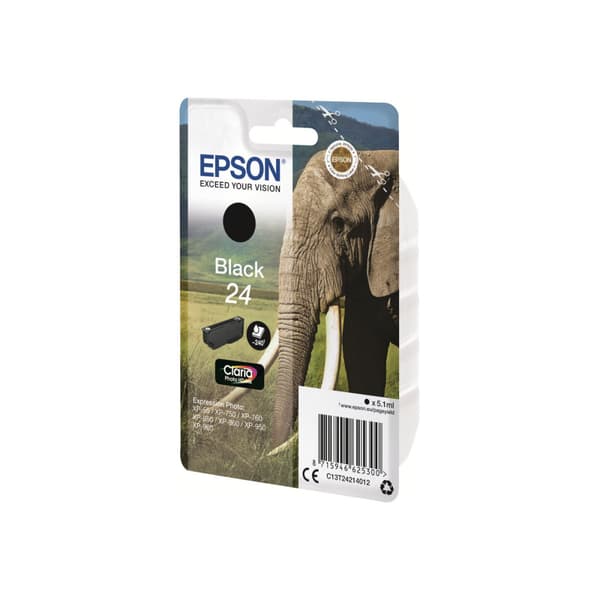 Epson 24 - svart - original - bläckpatron