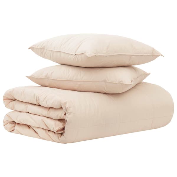 Täckeset 2 st 240 x 220 cm Kapok och Polyester Beige