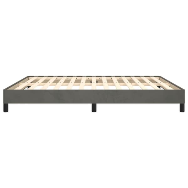 Sängram utan madrass mörkgrå 160x200 cm sammet