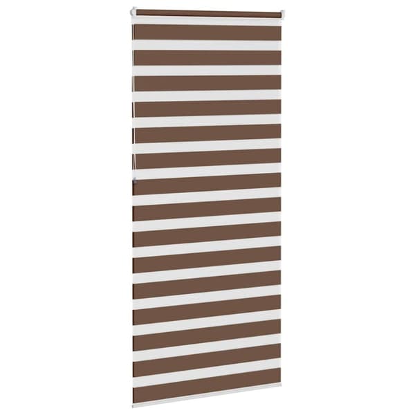 Rullgardin zebra brun 95x230 cm tyg bredd 90,9 cm polyester