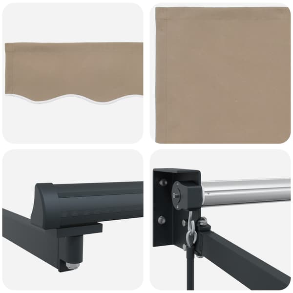 Markis Beige 450 x 300 x 165 cm Polyester och metall