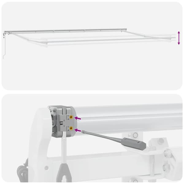 Markisram Vit 600 × 300 cm Aluminium