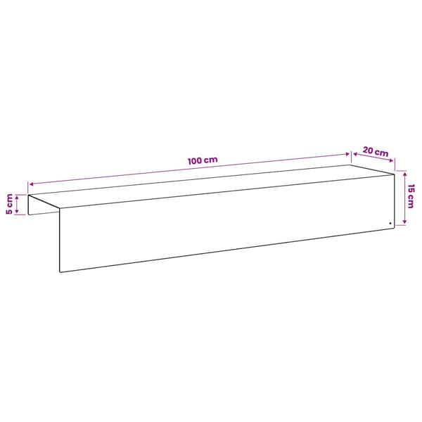 Topprofil för rabattkant 2 st 100 x 20 x 15 cm