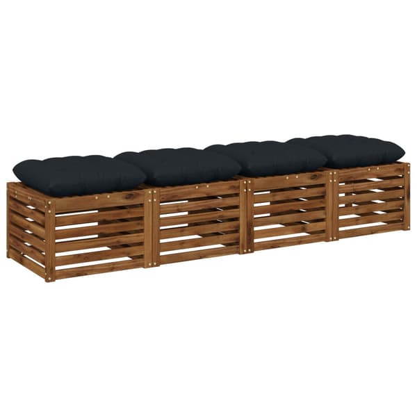 Sittkuddar VIANEN 4 st 100% Polyester Mörkblå 50 x 50 x 12 cm