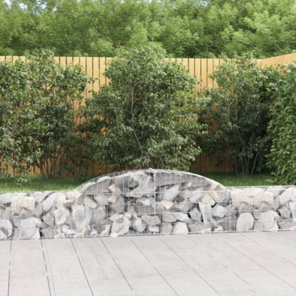 Gabion bågformad 300x30x40/60 cm galvaniserat järn