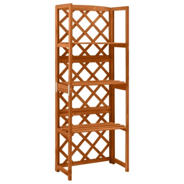 Spaljé med hyllor 55x30x140 cm massivt granträ