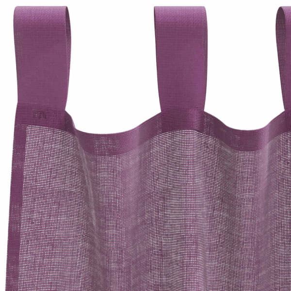 Voile gardiner med stångfickor 2 st lila