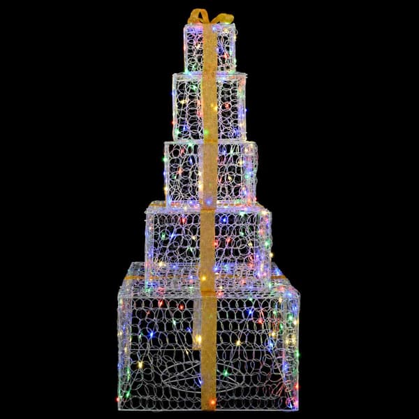 Stapelbar juldekoration med LED-presentboxar 250 LED-lampor