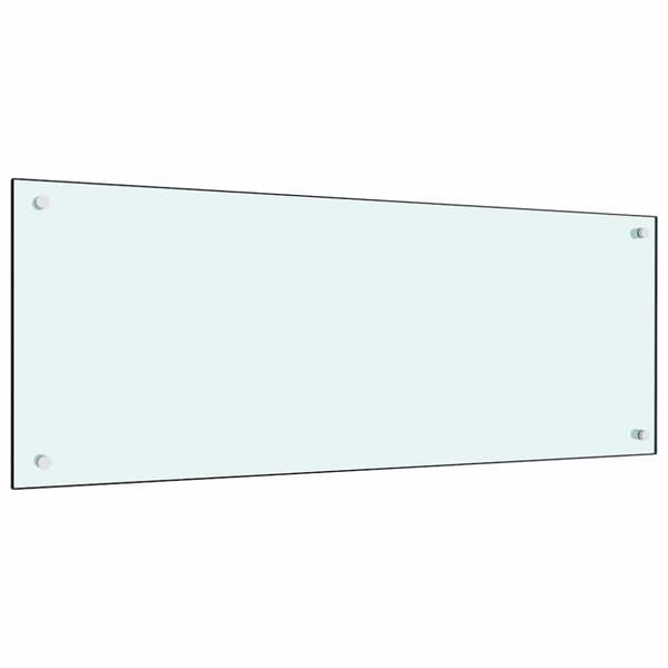 Köksskydd 2 pcs Vit 100 x 40 cm härdat glas