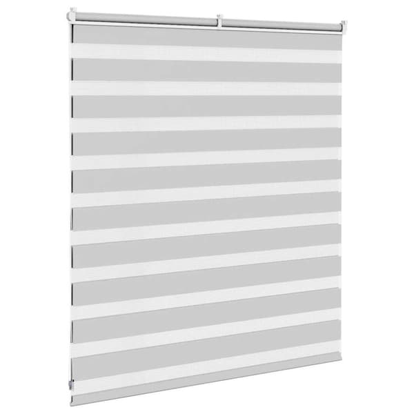 Rullgardin zebra ljusgrå 120x100 cm tyg bredd 115,9cm polyester