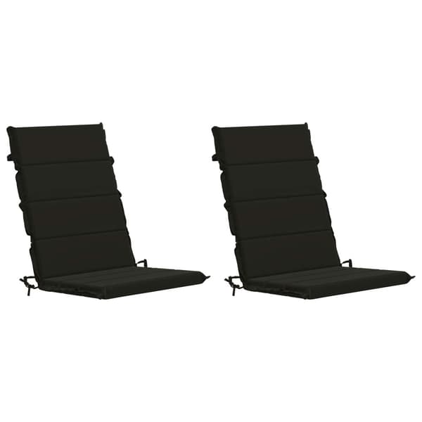 Dyna till stol med hög rygg GEMERT 2 st 100% Polyester Svart