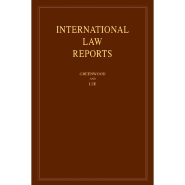 International Law Reports: Volume 188 (inbunden, eng)