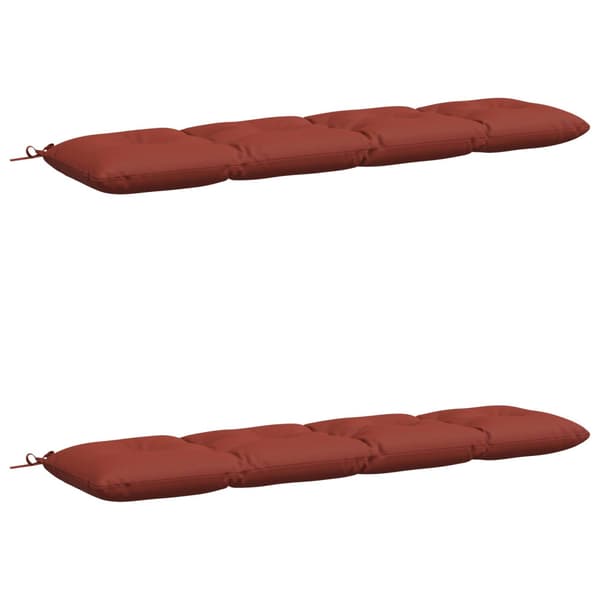 Bänk Kuddar VIANEN 2 st 100% Polyester Röd 160 x 40 x 12 cm