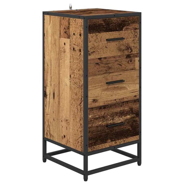 Sideboard Gammalt trä 35,5 x 35 x 76 cm