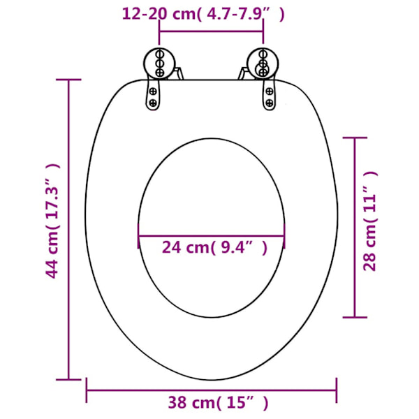 Toalettsits MDF lock stenar