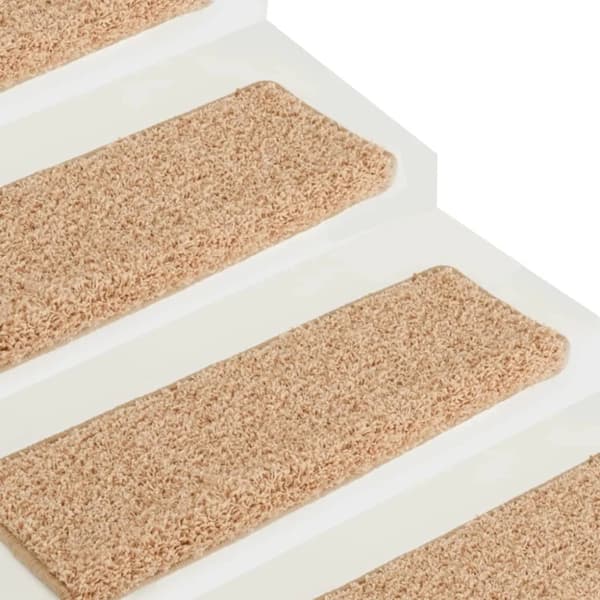 Trappmattor 15 st 65x21x4 cm guldfärgade rektangulära kanter
