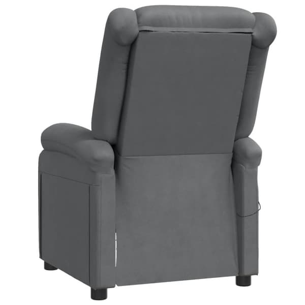 Massagefåtölj antracit konstläder