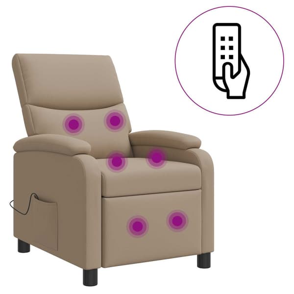 Massagefåtölj Cappuccino Konstläder