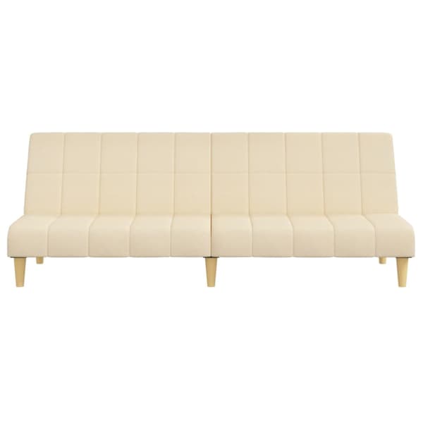 Bäddsoffa 2-sits gräddvit tyg