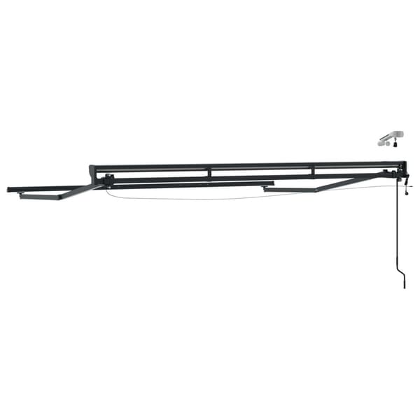 Elmarkisram med LED-lampor Antracit 2,5 x 2 m Aluminium