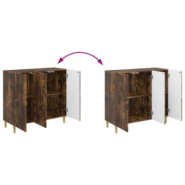 Sideboard Rökt ek 89 x 34,5 x 80 cm Konstruerat trä