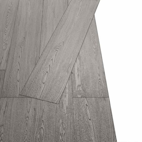 Golvplankor 18 pcs Mörkgrå 2,51 m² PVC