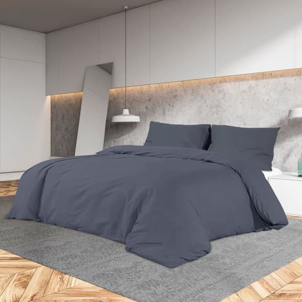 Bäddset antracit 240x220 cm bomull