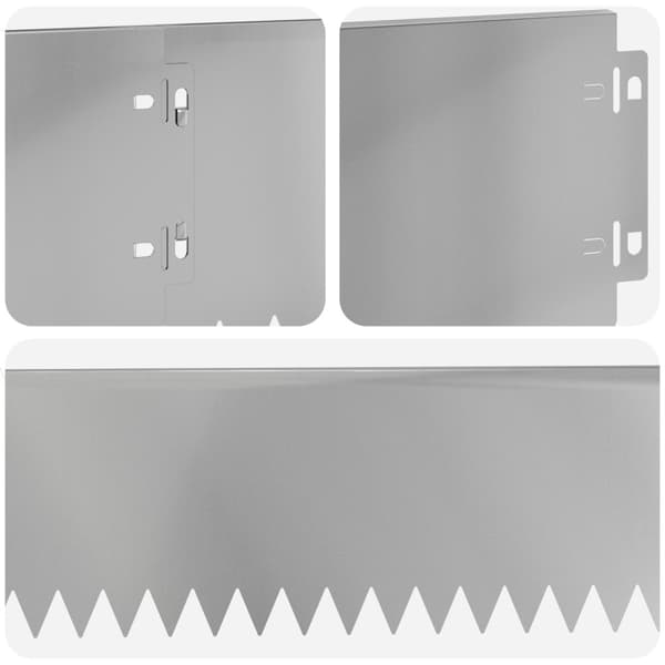 Kant för gräsmatta 10 pcs 103 x 15 cm Stål Silver