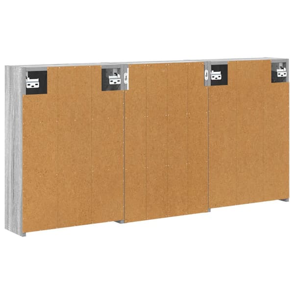 Badrumsskåpsset 3 st 126 x 16 x 62.5 cm Konstruerat trä