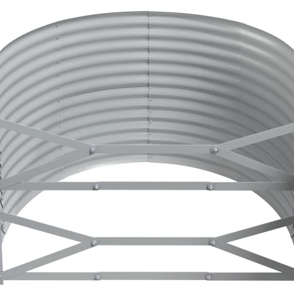 Odlingslåda grå 554x100x68 cm pulverlackerat stål