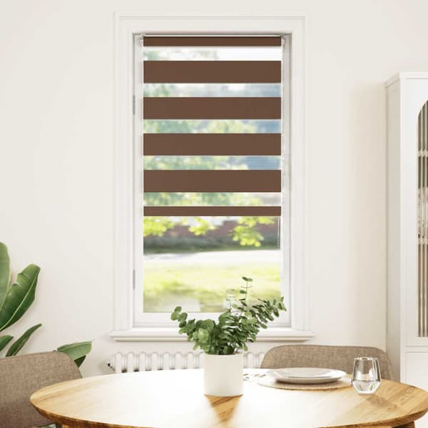 Rullgardin zebra brun 60x150 cm tyg bredd 55,9 cm polyester