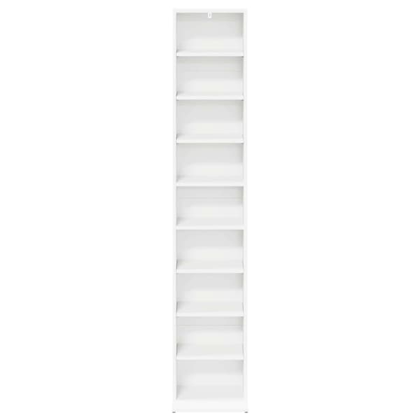 CD Skåp Vit 33 x 23,5 x 175 cm Konstruerat trä