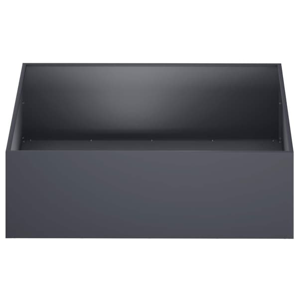 Trädgårdsplanterare 2 st Antracit 80 x 80 x 30 cm
