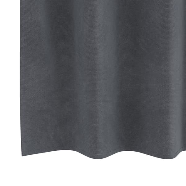 Gardiner 2 st Ljusgrå 140 x 140 cm Sammet
