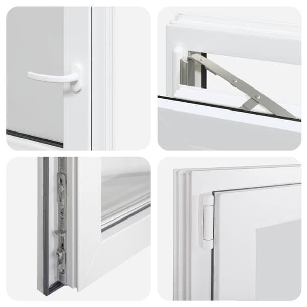 Källarfönster RISOR Vit 50 x 50 cm PVC och glas