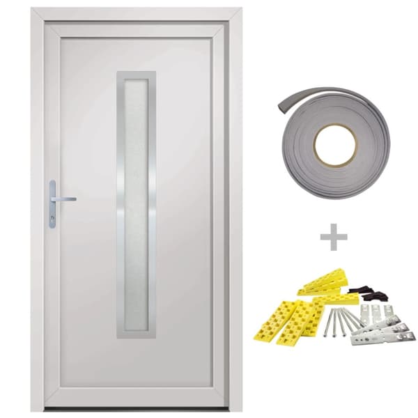 Ytterdörr vit 98x200 cm PVC
