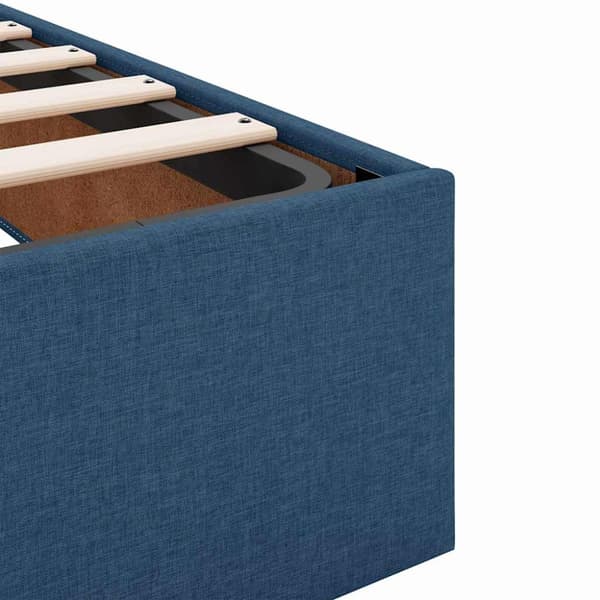 Sängram med madrass 2 pcs Blå tyg