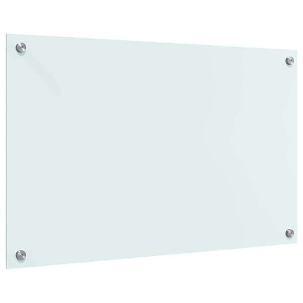 Köksskydd Vit 80 x 50 cm härdat glas
