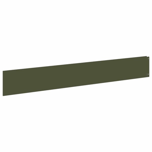Kant för gräsmatta 20 pcs 100 x 15 cm Stål Olivgrön