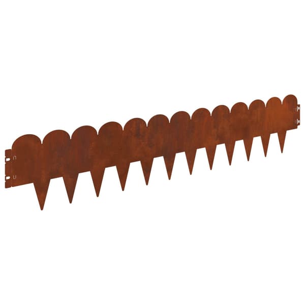 Kant för gräsmatta 20 pcs 103 x 20 cm Stål Rostig