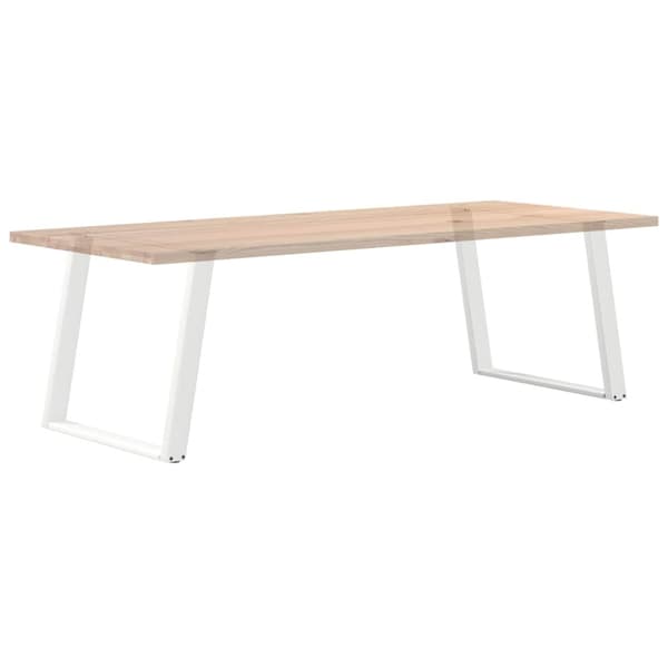 Matbordsben U-formade 2 st vita 90x(72-73) cm stål