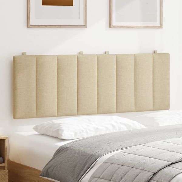 Headboard Cushion "Hanko" Cream 140 cm Fabric