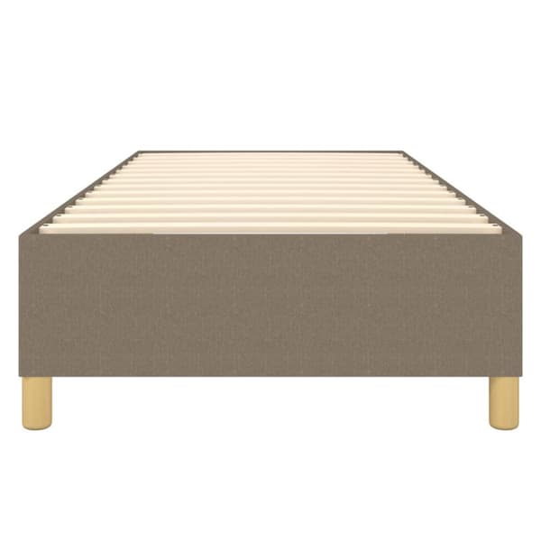Boxspring-sängram Taupe 90x190 cm tyg